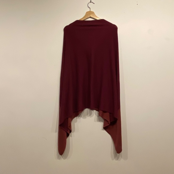 Caroline Grace Old Money Cashmere Blend Pink Color Block Shawl One Size - Picture 4 of 4